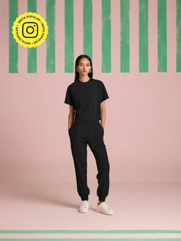Muvazo - Aeris Panel Sleeve Black Co-Ord (Set of 2)