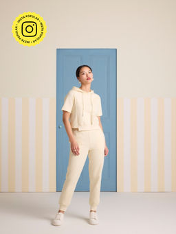 Muvazo - Sunbeam Buttermilk Off White Solid Co-Ord (Set of 2)