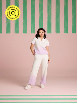Muvazo - Serene Stitch Ombre Lilac Co-Ord (Set of 2)