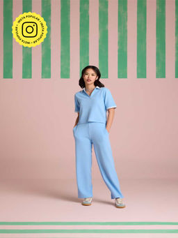 Muvazo - Breezy Sea Kelp Solid Co-Ord (Set of 2)