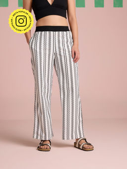 Muvazo - White Monochrome Muse Pant