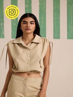 Muvazo - Sunbaked Pocketed Tan Shirt