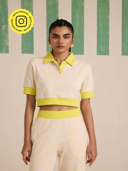 Muvazo - Citrus Pop Polo Yellow T-Shirt