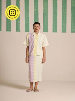 Muvazo - Lime Flow Swirl Shirt