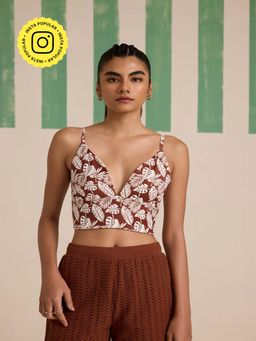Muvazo - Auburn Tropical Brown Bralette