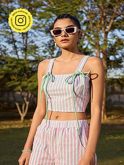 Muvazo - Cotton Candy Pink Crop Top