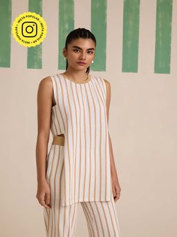 Muvazo - Latte Layer Off White Top