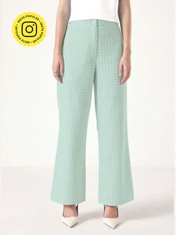 Muvazo - Summer Loom Crochet Checks Pant