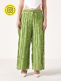Muvazo - Green Ella Solid Pant