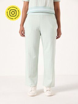Muvazo - Green Essence Checks Pant