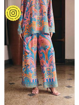 Muvazo - Multi-Colour Fleur Ebauche Pant