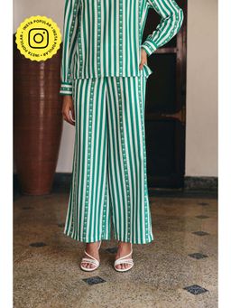 Muvazo - Green Flori Lines Pant
