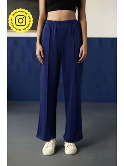 Muvazo - Azure Calm Blue Solid Trackpant