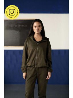 Muvazo - Suede Flick Hoody Jacket