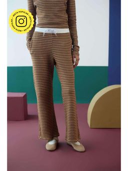 Muvazo - Brown Lit - Fit Pants