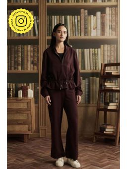 Muvazo - Wine elan Zip'up Co-ord Set