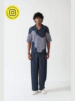 Muvazo - The Indigo Muse Blue Shirt With Pant Co-Ords