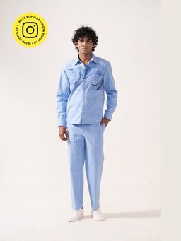 Muvazo - Urban Tide Blue Shirt With Pant Co-Ords