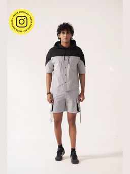 Muvazo - Street Luxe Black Shirt With Short Co-Ords