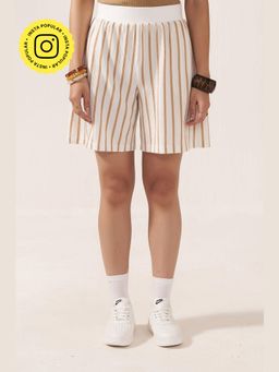 Muvazo - White Golden Sunbeam Shorts