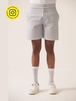 Muvazo - White Urban Line Shorts