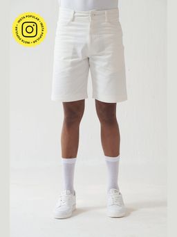 Muvazo - White Nova Denim Shorts