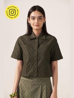 Muvazo - Olive Mehreen Moss Shirt