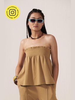 Muvazo - Brown Sandstone Elegance Top