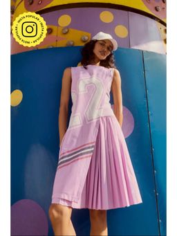 Muvazo - Sporty Chill22 Lavender Knee Length Dress