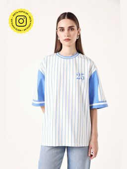 Muvazo - Splash Oversized White T-Shirt