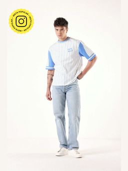 Muvazo - Splash Oversized White T-Shirt