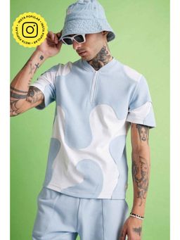 Muvazo - Go- Crazy Cut Blue T-shirt