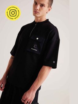 Muvazo - Glow-In-Dark Printed Black T-shirt