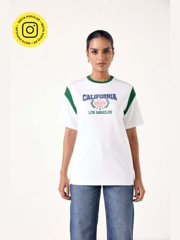 Muvazo - Cali Drip Oversized Unisex White T-shirt
