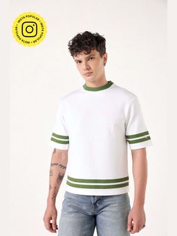 Muvazo - Green 'Lit Oversized Unisex White T-shirt