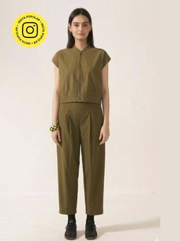 Muvazo - Green Verdant Luxe Top with Pant