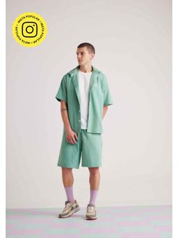Muvazo - Green Cotton Solid/Plain Co-Ord Sets