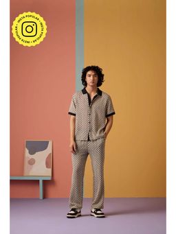 Muvazo - Black Cotton Checks Co-Ord Sets