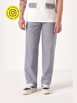 Muvazo - Blue Revival Striped Pant