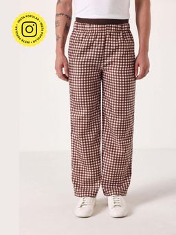 Muvazo - Brown Verano Check Pant