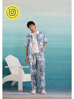 Muvazo - Blue Cotton Tie And Dye Co-Ord Sets