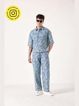 Muvazo - Blue Cotton Printed Co-Ord Sets