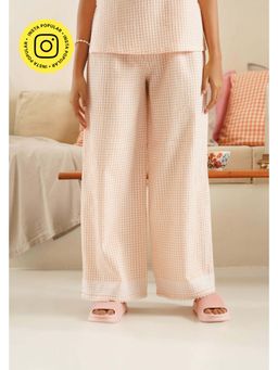 Muvazo - Soleil Gingham Lounge Peach Pants