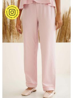 Muvazo - Noelle Stripe Lounge Pink Pants