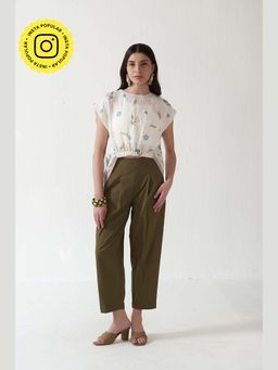 Muvazo - Green Cotton Floral Co-Ords Sets