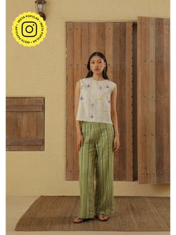 Muvazo - Multi-Colour Cotton Lurex Floral Co-Ords Sets