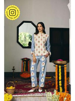 Muvazo - Multi-Colour Linen Floral Co-Ords Sets