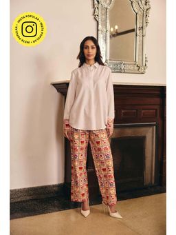Muvazo - Multi-Colour Linen Floral Co-Ords Sets