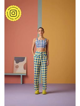 Muvazo - Blue Polyester Printed Co-Ords Sets