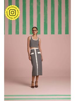 Muvazo - Black Cotton Stripes Co-Ords Sets
